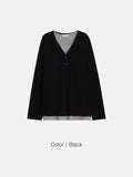 Moro Dual Layered Henley Neck Long Sleeve