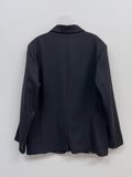 Unbalanced One Button Loose Fit Single Jacket