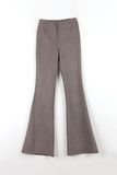 Suede slim bootcut pants