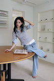 Marine Roll Up Collar T-Shirt