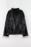 Reversible) Wool Glossy Leather Jacket