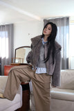 Brushed) Belu wrap wide pants