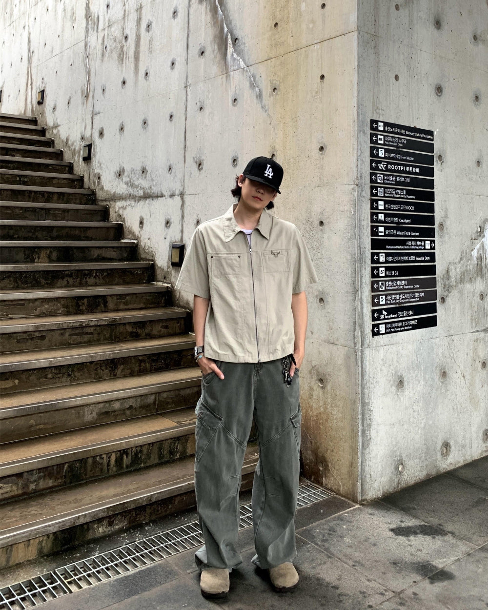 【KOOLOSET】Deep Dyeing Cargo Pocket Pants KOOLOSET (クロゼット) - ディープ染色カーゴポケットパンツ