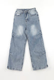 Side pin tuck rivet denim
