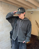Marlon hood knit zip up