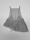 Unbalanced See-Through Layered Bustier
