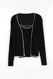 Wave sleeveless cardigan set