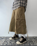 Strap Cargo Maxi Bermuda Pants
