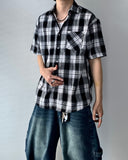 [Plan] Molly Check Half Shirt