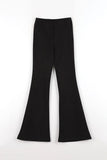 Suede slim bootcut pants