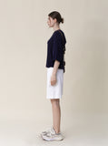 [Premium] Whole Garment Brule Hood Short Sleeve Knit