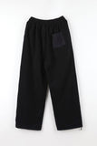 Back pocket color matching fleece pants