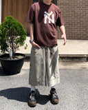 Vintage double knee bermuda pants