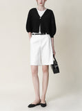 [Premium] Whole Garment Ash One Button Cardigan