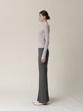 [Premium] Dove Slim U-Neck Long Sleeve Tee