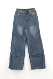 Side pin tuck rivet denim