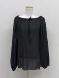 Meringue Two Way Shirring Loose Fit Blouse