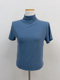 Tom Ribbed Mockneck Half T-Shirt
