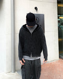 Pigment Over Hood Knit Zip-Up