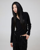 CORDUROY LOGO HOODIE TOP