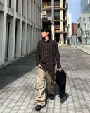 Curved Incision Cargo Pants