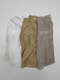 Gente Two Pocket See-Through Blouse