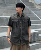 Flick Dart Denim Short Sleeve Shirt
