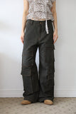 Color Stitch Cargo Cotton Pants