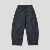 Verity Two-Tuck Curved Denim Pants