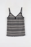 Two-tone ethnic sleeveless top
