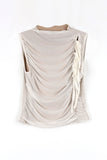 Soi mesh shirring sleeveless