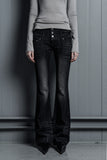 Low Brushed Bootcut Jeans