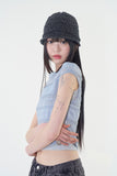 Pearl knit bucket hat