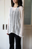 Diagonal Net Long Knit
