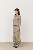 (W) Leaf Striped Shirt