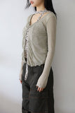 May Frill Thin Cardigan