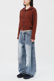 (W) Moor Striped Hooded Jacket