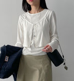 [Sleeveless SET] Hook Layered Long Sleeve T-Shirt