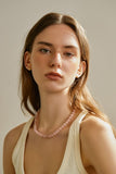 Pink Cloud Jade Necklace