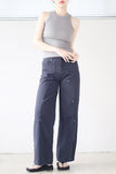 Bolt pin tuck wide pants