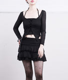 Aveline Neck String Cardigan