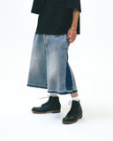 [AG] Side Washed Denim Half Pants
