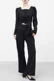 Pura Wide Pintuck Slacks