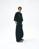 [AG] Long Tuck Wing Balloon Denim Pants
