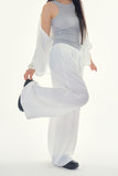 Texture wrinkle wide pants