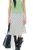 Bubble dot frill skirt