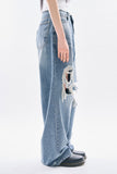 Brivan distressed wide denim