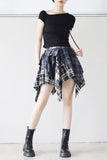 Ash check ankle skirt