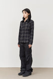 (W) Mint Checked Shirt
