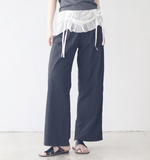 Lunine shirring layered pants